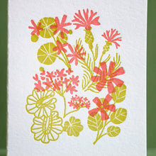 Load image into Gallery viewer, Spring Flowers, Mini Letterpress Card
