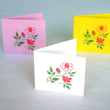 Load image into Gallery viewer, Rose, Mini Letterpress Card
