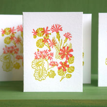 Load image into Gallery viewer, Spring Flowers, Mini Letterpress Card

