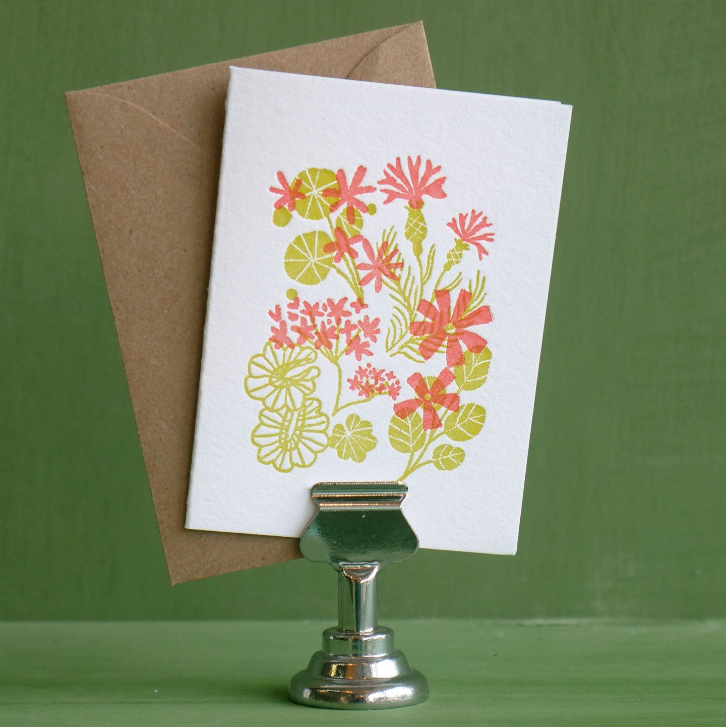 Spring Flowers, Mini Letterpress Card, Set of 3