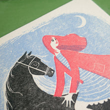 Load image into Gallery viewer, She Rides at Midnight Letterpress Print

