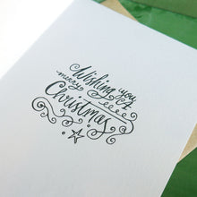 Load image into Gallery viewer, Bird Merry Christmas Letterpress Card
